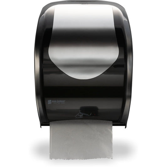 San Jamar T1470BKSS Black-Stainless Steel Summit Smart System with IQ Sensor Electronic Touchless Towel Dispenser