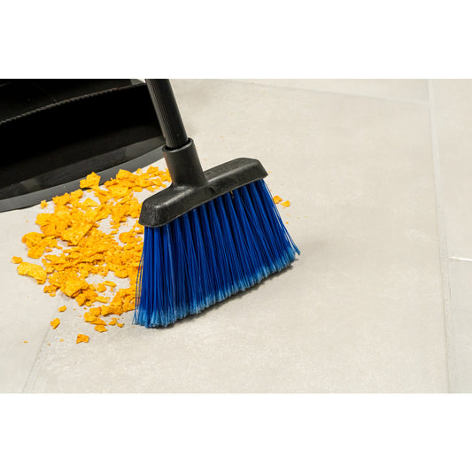 Carlisle 4685314 12" Blue Duo-Sweep Flagged Light Industrial Broom Head