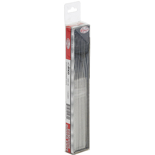 Winco 0081-08 Dominion Dinner Knife, 18/0 Medium Weight (1dozen/pack)