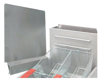 Omcan 47451 Stainless Steel Side Splash Guard for Fryer