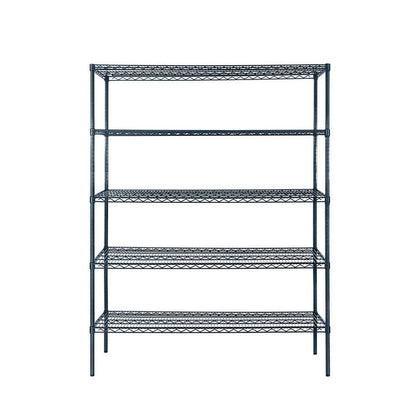 Atosa MWSSE184286 18"x42" Slate Gray 5-Shelf Epoxy Shelving Unit with 86" Post