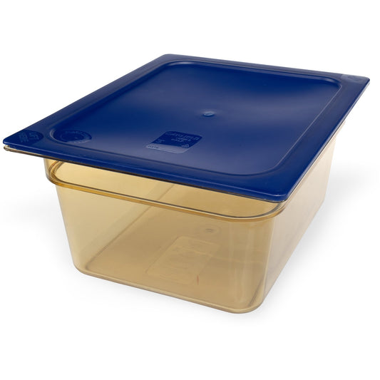 Carlisle 10422B13 1/2 Size Amber High Heat Plastic StorPlus Food Pan, 6" Deep