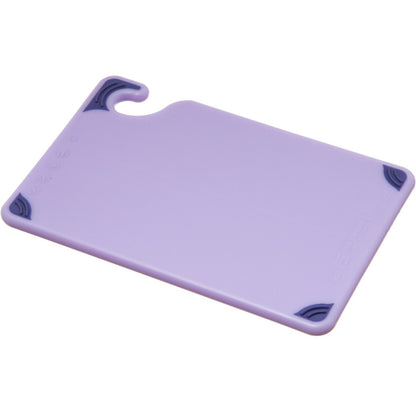 San Jamar CBG6938PR 6" x 9" Purple Allergen Saf-T-Grip Cutting Board