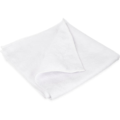 Carlisle 3633402 16" x 16" White Terry Microfiber Cleaning Cloth