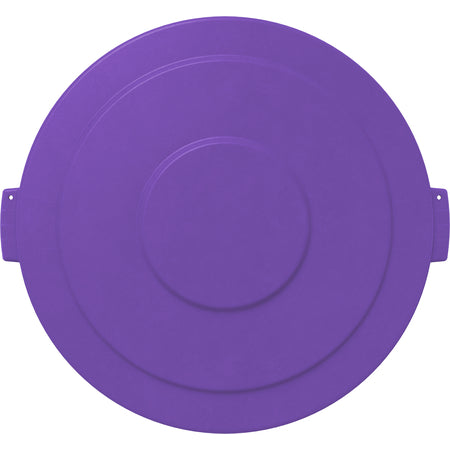 Sparta 84105689 55 Gallon Purple Round Polyethylene Bronco Waste Bin Trash Container Lid