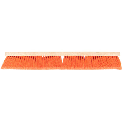 Carlisle 4501424 24" Hardwood Push Broom Head with Orange Flagged Bristle