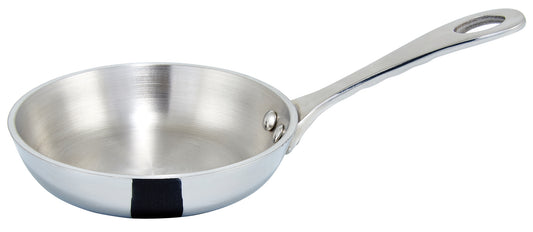 Winco DCFP-4S 5 oz. 4" Stainless Steel Mini Fry Pan