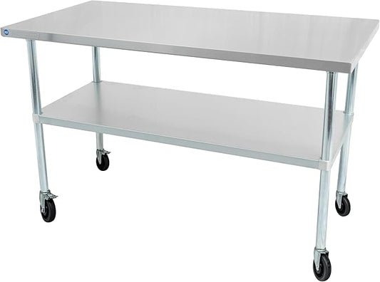 Thorinox DSST-3024-GS Stainless Steel Work Table with Galvanized Steel Undershelf & Legs