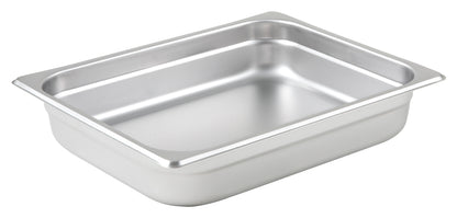 Winco SPJL-202 Half-size Stainless Steel Anti-jam Steam Pan, 2-1/2" Deep