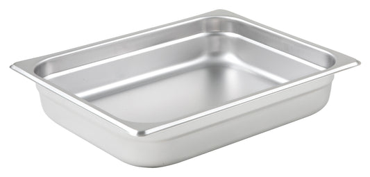 Winco SPJL-202 Half-size Stainless Steel Anti-jam Steam Pan, 2-1/2" Deep