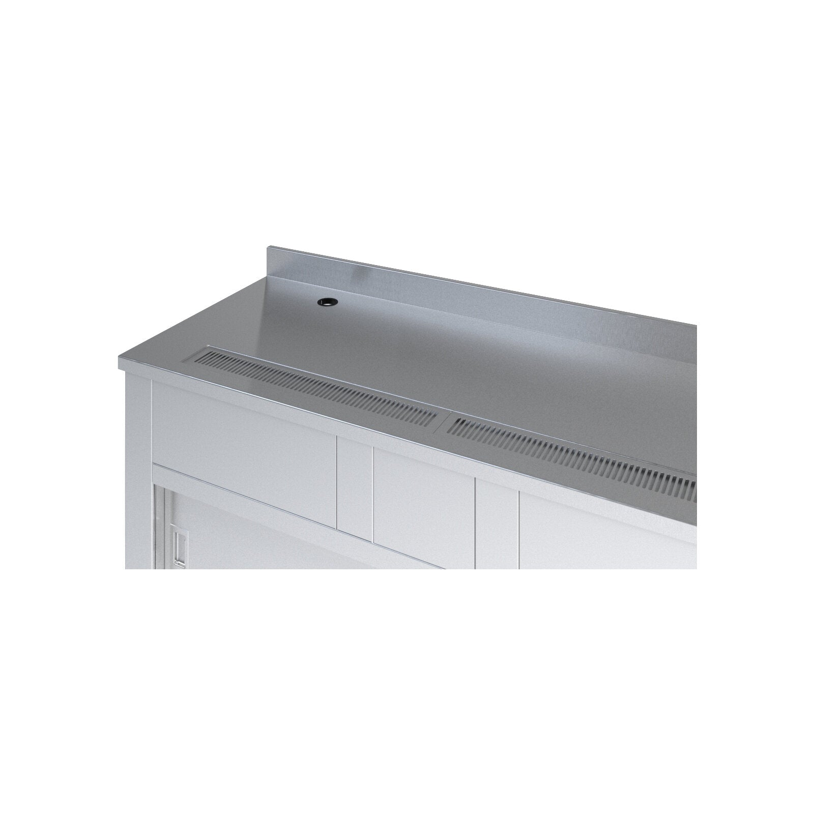 Dinex DXP5CU 77" L x 30" W x 36" H 5-Well Stainless Steel DineXpress Beverage Counter