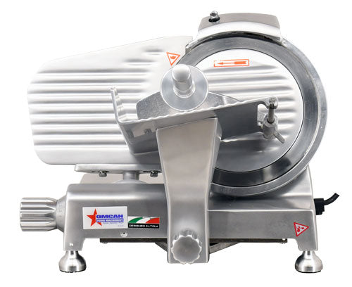 Omcan 41710 9" Belt-Driven Meat Slicer with Blade Locker