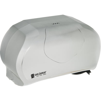 San Jamar R3670SS Dual Summit Versatwin Standard Roll Tissue Dispenser, 1.5" core - Stainless Steel
