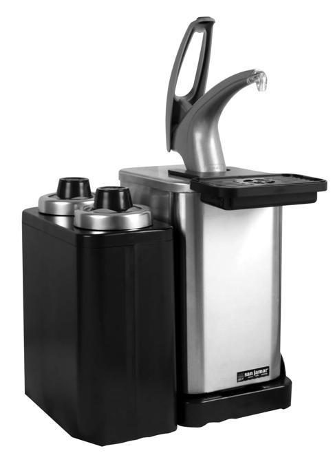 San Jamar MODP4900CC 17" x 12.5" x 22.75" Black Stainless Steel Modular Condiment Dispenser Pump