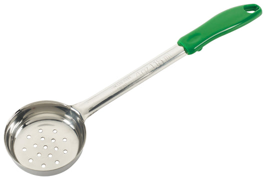 Winco FPP-4 4 oz. Green Stainless Steel Perforated Food Portioner