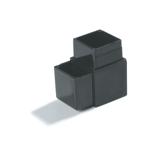 Carlisle 900403 1" 90* 2 Prong Black Sneeze Guard Assembly Blocks