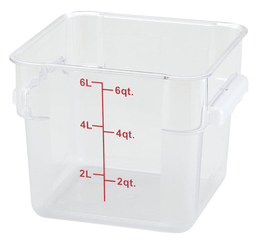 Winco PCSC-6C 6 Qt. Clear Polycarbonate Storage Container