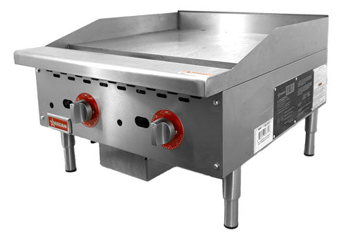 Omcan 47371 24" Countertop Gas Griddle with Thermostat Control