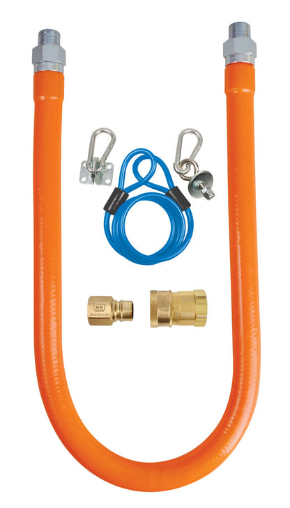 BK Resources BKG-GHC-5060-SCK2 1/2" X 60" Gas Hose Connector Kit #2