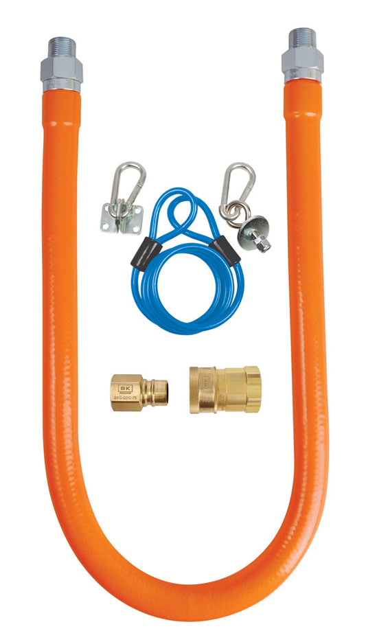 BK Resources BKG-GHC-5060-SCK2 1/2" X 60" Gas Hose Connector Kit #2