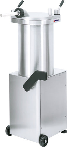 Omcan 46100 Stainless Steel Hydraulic Piston Sausage Stuffer - 208V, 1100W/1.75HP, 3Ph