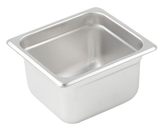Winco SPJP-604 1/6 Size Stainless Steel Anti-jam Steam Pan