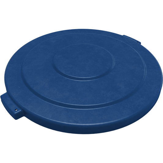 Sparta 84102114 20 Gallon Blue Round Polyethylene Bronco Waste Bin Trash Container Lid
