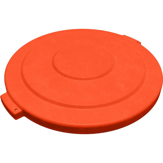Sparta 84104524 44 Gallon Orange Round Polyethylene Bronco Waste Bin Trash Container Lid