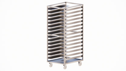 Dinex DXPDHOR24UP 24 Trays Aluminum Universal Tray Cart