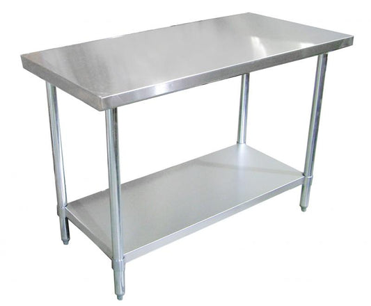 Omcan 47720 18" x 36" Stainless Steel Work Table with Galvanized Legs and Undershelf