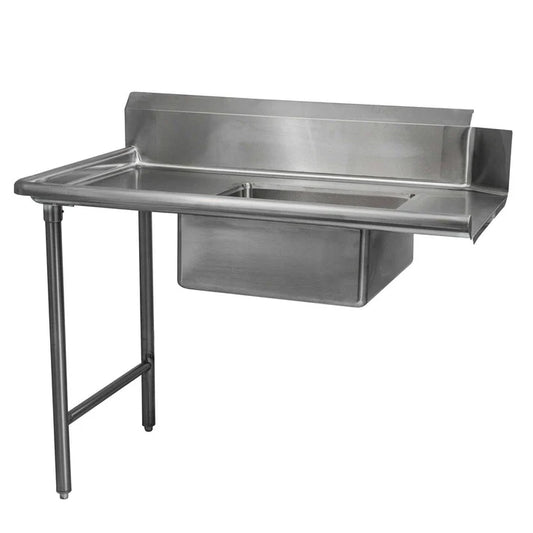 Thorinox TSDT-3072-LWM 30" x 72" Soiled Dish Table - Left - Stainless Steel Basket Included /2 Holes for Wall Mount Faucet