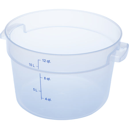 Carlisle 1096730 12 Qt Clear Round Polypropylene StorPlus Food Storage Container