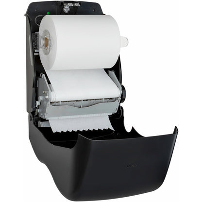 San Jamar T7400REBK Black ecoLogic Simplicity Essence Mechanical Hands Free Towel Dispenser