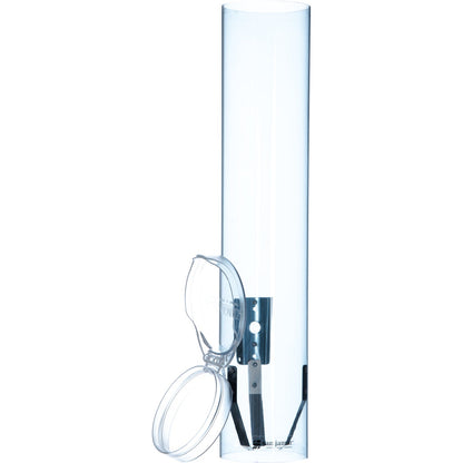 San Jamar C4160TBL Small Blue Pull-Type Water Cup Dispenser with Flip Cap