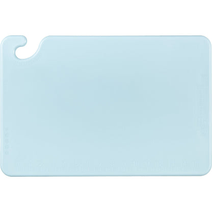 San Jamar CB121812BL 12" x 18" x 0.5" Blue Cut-N-Carry Cutting Board