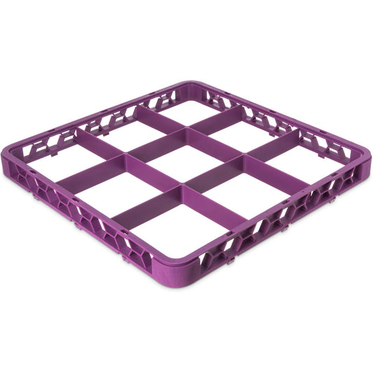 Carlisle RE9C89 Lavender 9-Compartment Polypropylene OptiClean Divided Glass Rack Extender 1.78"
