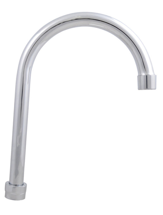 BK Resources BKF-HSPT-5G-G 5" Chrome-Plated Brass Optiflow Heavy Duty Gooseneck Spout, 2.2 GPM Flow Rate