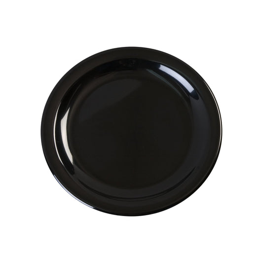 Carlisle KL20403 6.5" Black Kingline Melamine Pie Plate