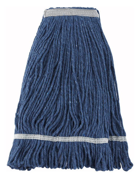 Winco MOP-24 24oz. Blue Yarn Mop Head, Looped End