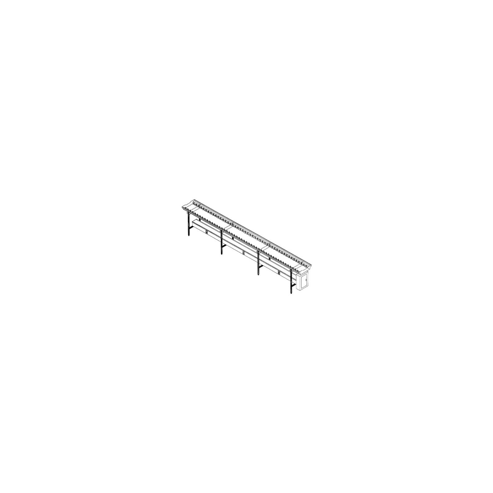 Dinex DXIESSW14 14' Stainless Steel Skate Wheel Conveyor