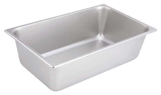 Winco SPF6 Full-size Stainless Steel Straight-sided Steam Pan, 6" Deep