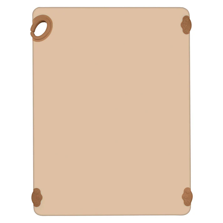 Winco CBK-1824BN 18" x 24" x 1/2" Brown Cutting Board with Hook