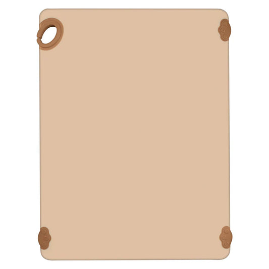 Winco CBK-1824BN 18" x 24" x 1/2" Brown Cutting Board with Hook
