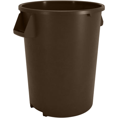 Sparta 84104401 44 Gallon Brown Round Polyethylene Bronco Waste Bin Trash Container