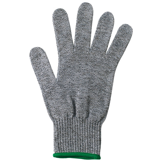 Winco GCRA-M Medium Gray Cut Resistant Glove, Green Wristband