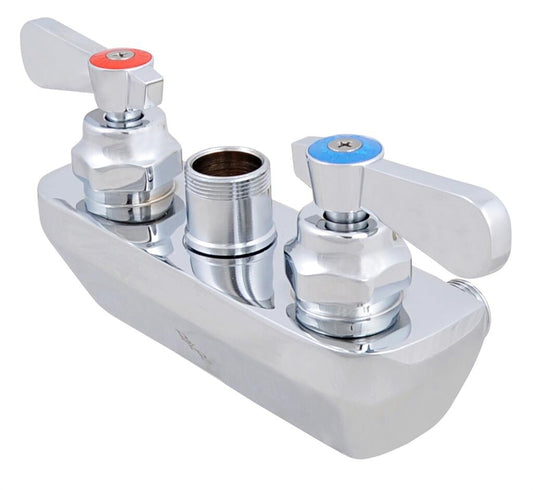 BK Resources BKF-4SM-XX-G 4" Chrome-Plated Brass O.C. Optiflow Splash Mount Faucet W/Out Spout