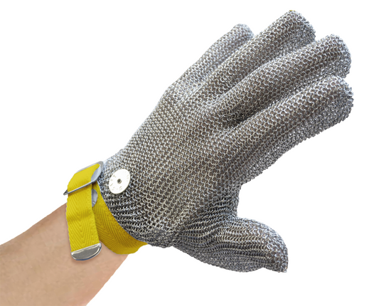 Omcan 13562 z Mesh Glove with Yellow Wrist Strap