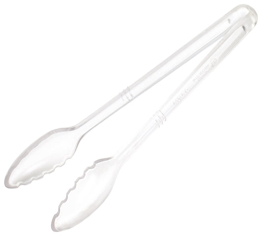 Winco CVST-12C 12" Clear Curved Polycarbonate Serving Tong