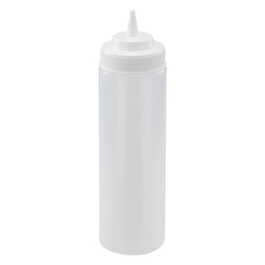 Winco PSW-24 24oz. Clear Wide Mouth Squeeze Bottles (6pcs/pk)