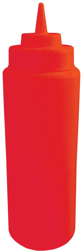 Omcan 40469 16 oz Red - Ketchup Condiment Squeeze Bottle - BPA Free